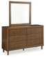 Lyncott California King Upholstered Bed, Dresser, Mirror, Chest and Nightstand