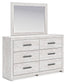 Cayboni King Panel Bed, Dresser, Mirror, Chest and Nightstand