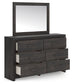 Hollivern Full Panel Bed with Storage, Dresser, Mirror, Chest and Nightstand