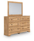 Aleaport Queen Panel Bed with Mirrored Dresser and Nightstand