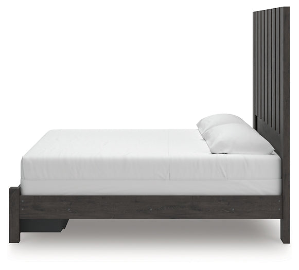 Fraluna King Panel Storage Bed, Dresser and Mirror