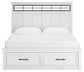Ashbryn King Panel Storage Bed with Mirrored Dresser