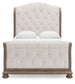 Ardenfield Queen Upholstered Sleigh Bed, Dresser and Mirror