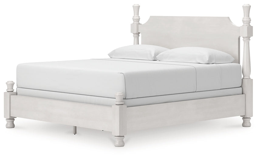 Rowlenstown King Poster Bed, Dresser, Mirror and Nightstand