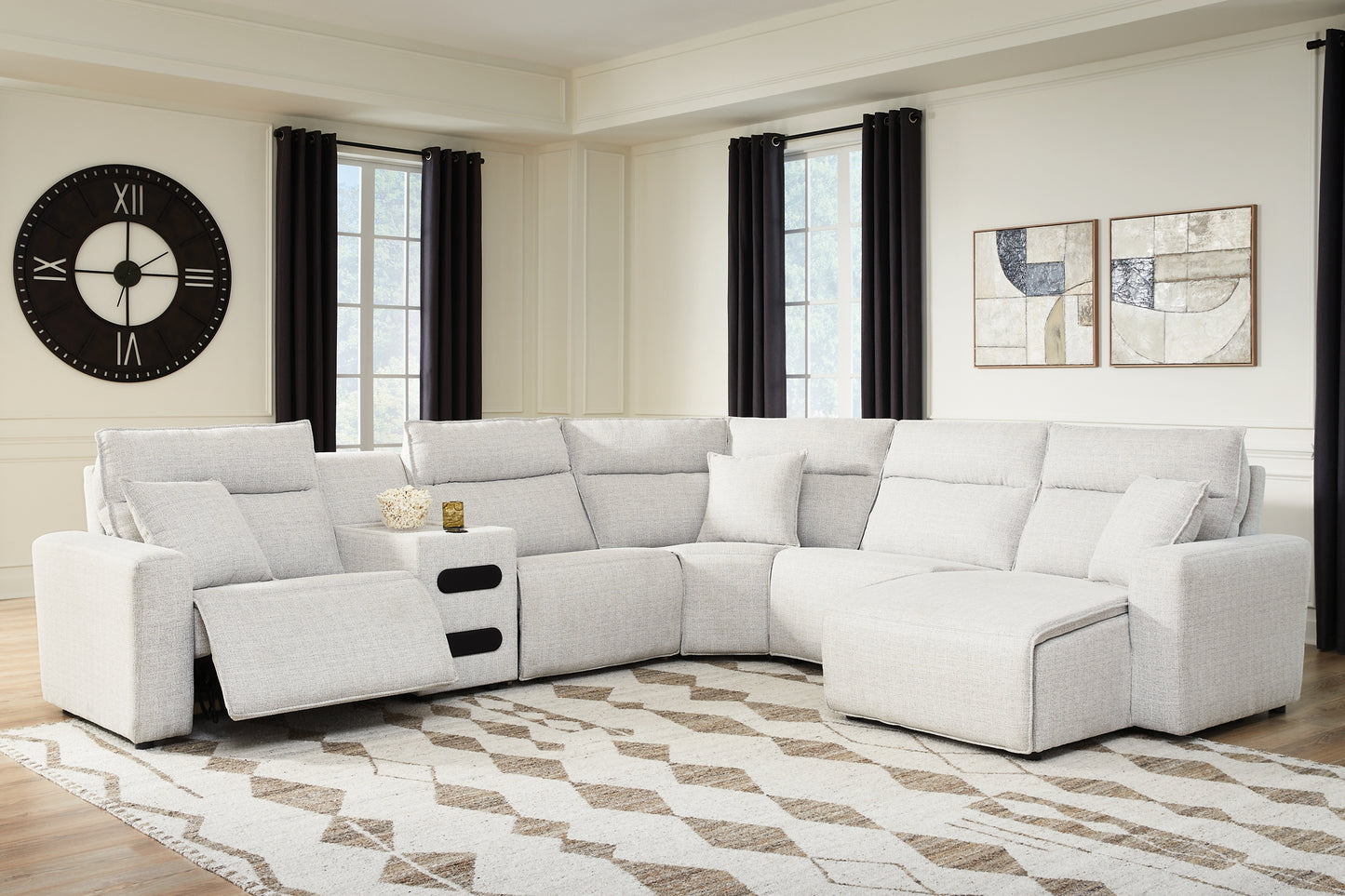 Modmax II 6-Piece Reclining Sectional with Chaise and Audio Console