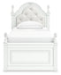 Kozlani Twin Upholstered Panel Storage Bed, Dresser and Mirror