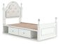 Kozlani Twin Upholstered Panel Storage Bed, Dresser and Mirror