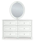 Kozlani Full Upholstered Panel Storage Bed, Dresser and Mirror
