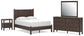 Pamytta Full Panel Platform Bed, Dresser, Mirror and Nightstand