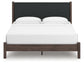 Pamytta King Upholstered Panel Platform Bed, Dresser, Mirror and Nightstand
