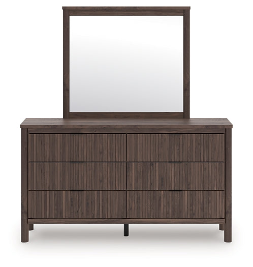 Pamytta King Panel Bed, Dresser, Mirror and Nightstand