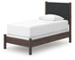Pamytta Twin Upholstered Panel Bed, Dresser, Mirror and Nightstand