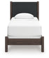 Pamytta Twin Upholstered Panel Bed, Dresser, Mirror and Nightstand