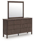 Pamytta Full Panel Bed, Dresser and Mirror