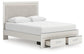 Zuraleus Queen Upholstered Panel Platform Storage Bed, Dresser and Mirror