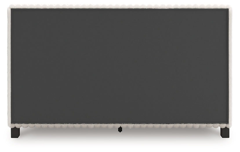 Zuraleus Queen Upholstered Bed, Dresser, Mirror and Nightstand