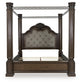 Maylee Queen Canopy Bed, Dresser and Mirror