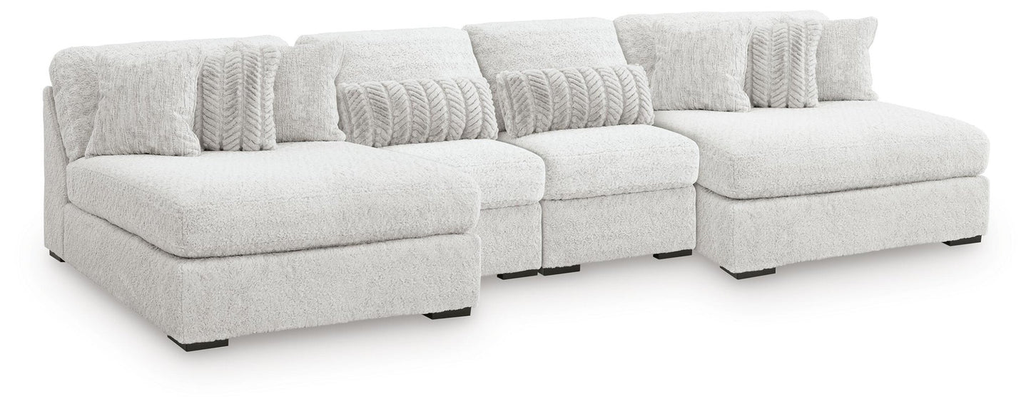 Cuddle Plush 4-Piece Sectional with Chaise