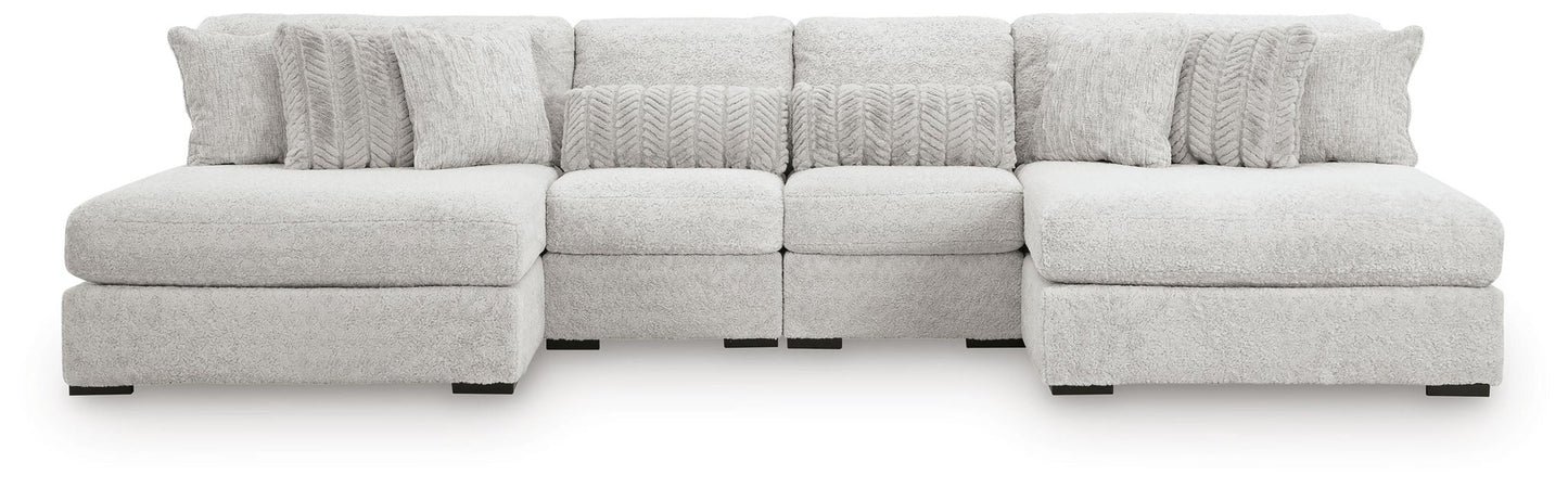 Cuddle Plush 4-Piece Sectional with Chaise