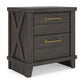 Vonitta Bay Two Drawer Night Stand