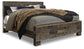 Derekson King Panel Bed with Mirrored Dresser, Chest and 2 Nightstands