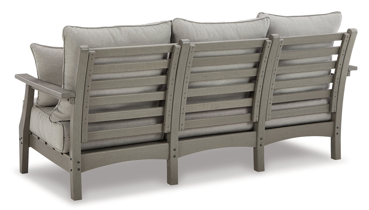 Visola Outdoor Sofa and Loveseat with 2 Lounge Chairs and End Table