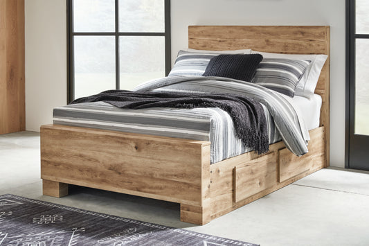 Hyanna  Panel Bed With 1 Side Storage